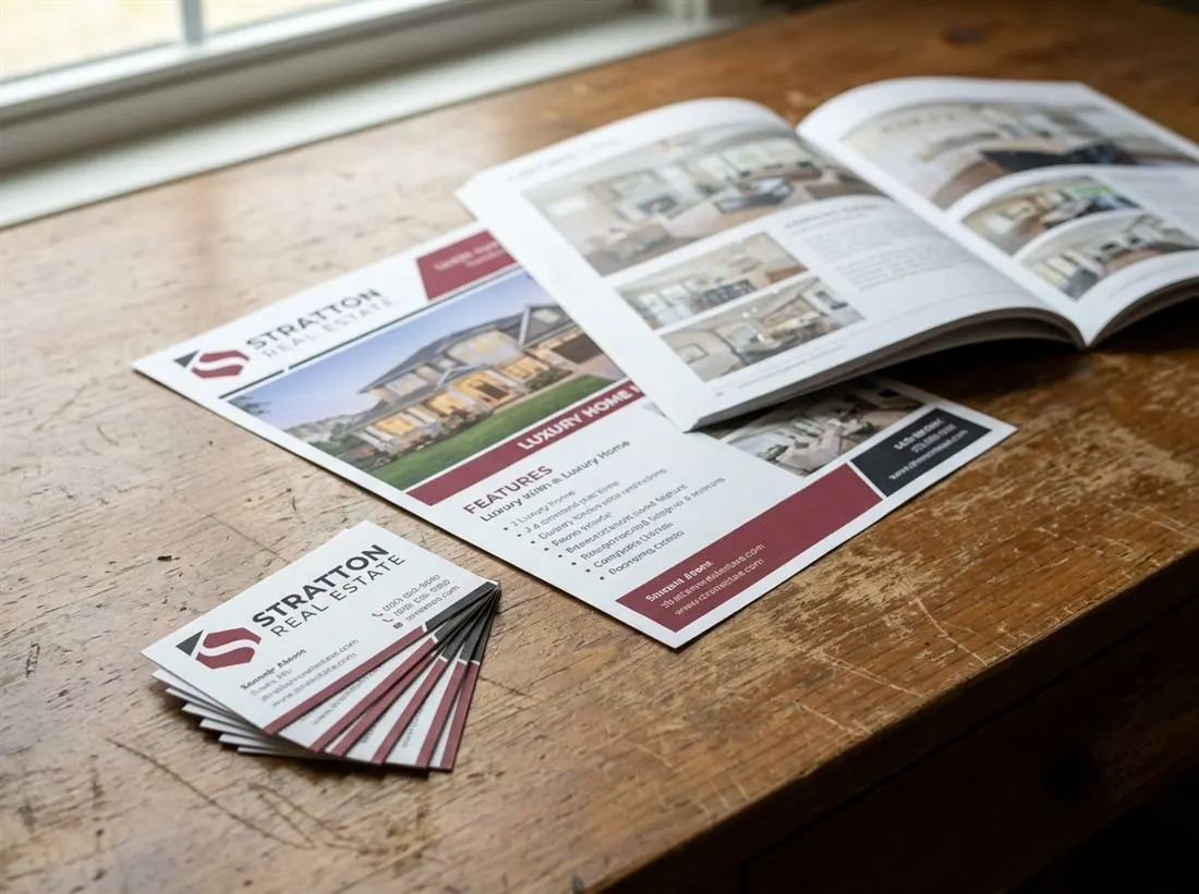 Printed listing presentation, flyers and CMA report